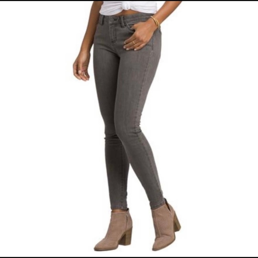 Prana Mid Rise London Jean, Gray Wash, Size 0